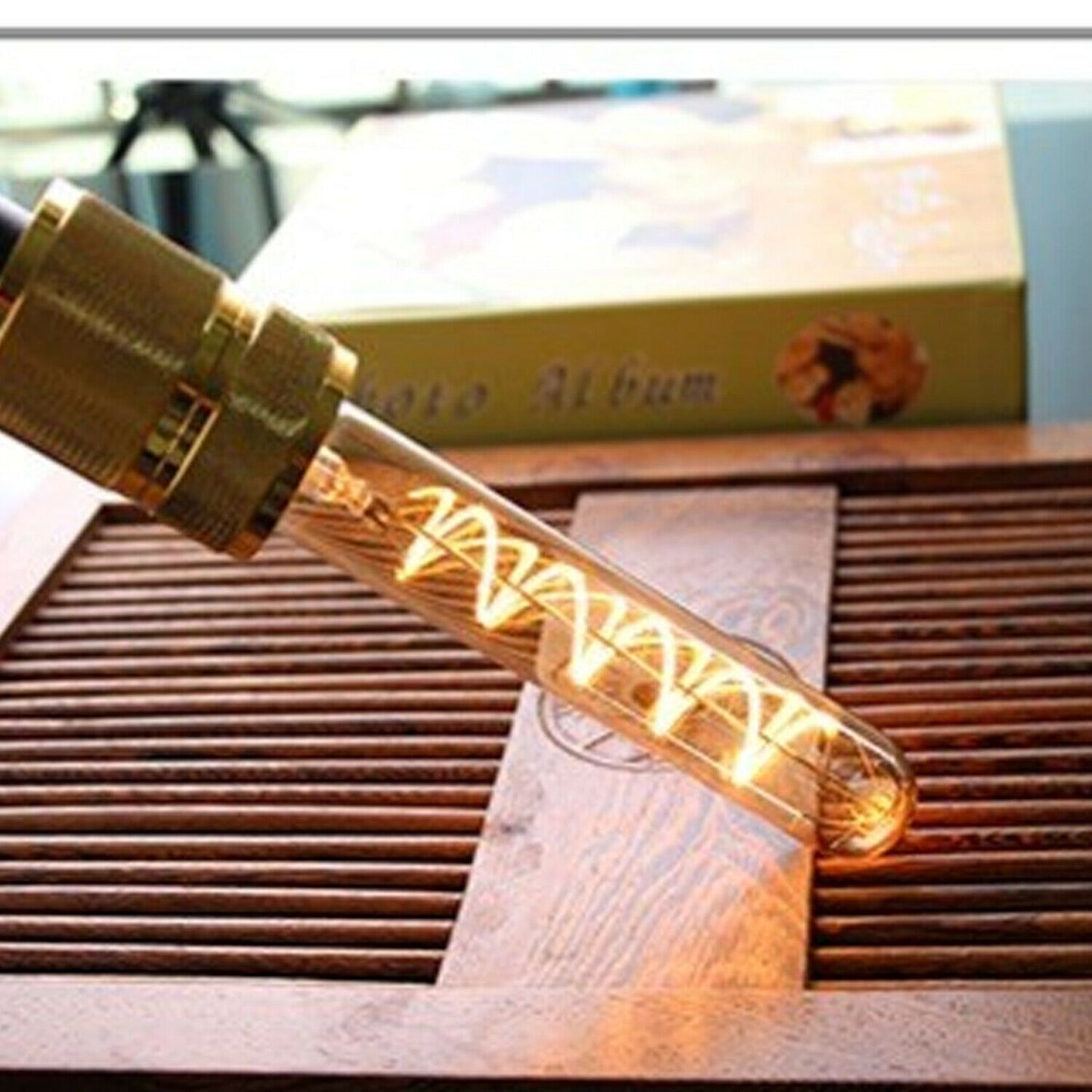 Vintage T185 4W LED Spiral Filament Edison Light Bulb Warm White~1045
