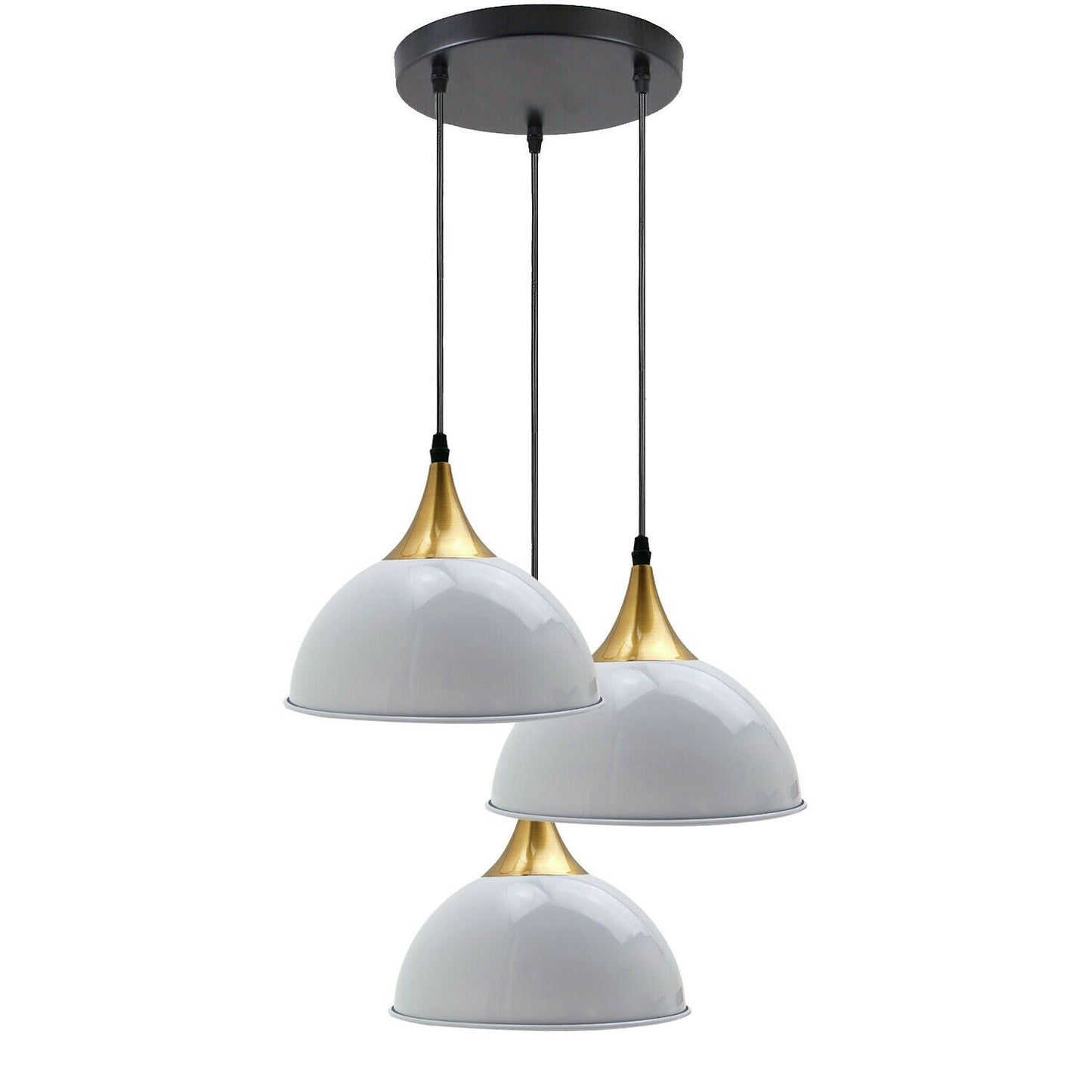 3 - Light White & Gold Pendant Light~3518
