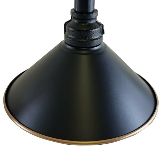 Industrial Vintage Retro Pipe Sconces Wall Light dome black Shade