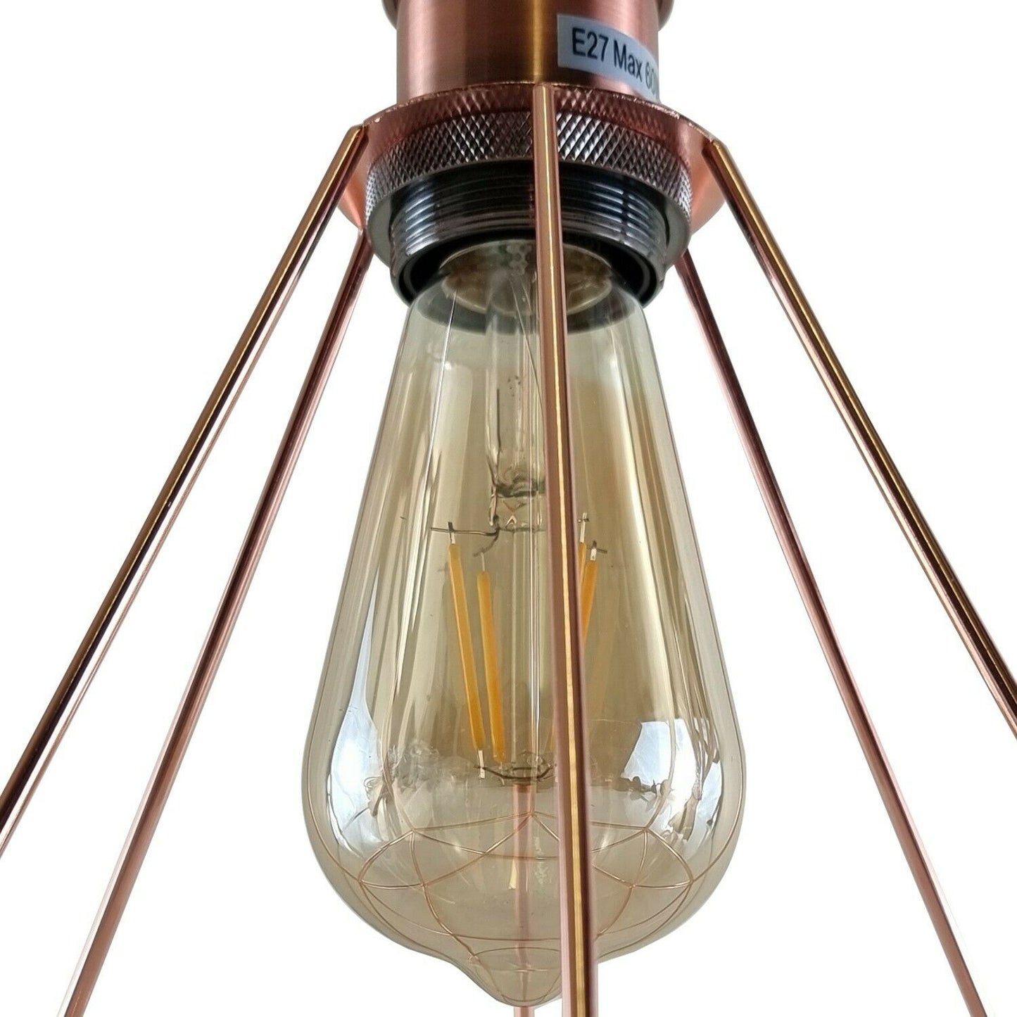 Vintage Retro Industrial Geometric Cage Ceiling Light Shade Flush