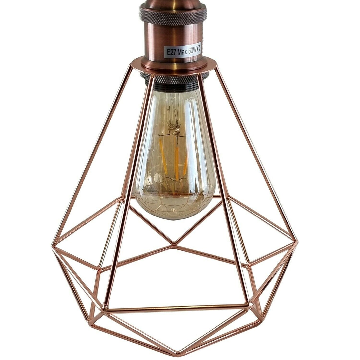Vintage Retro Industrial Geometric Cage Ceiling Light Shade Flush
