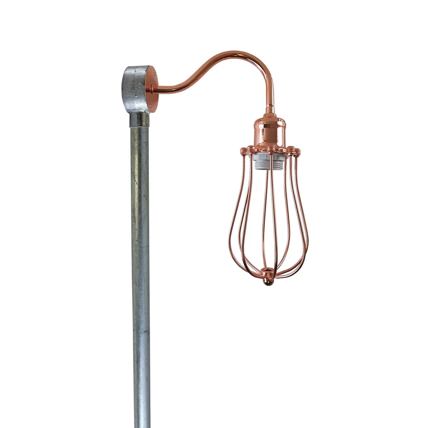 Industrial Conduit pipe Plug in metal Cage Wall Light Kit ~5925