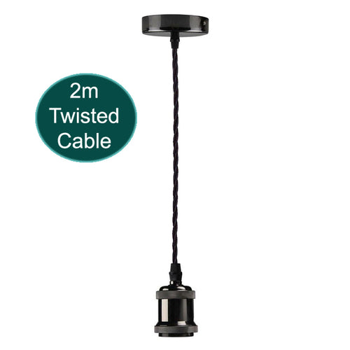 3 Core Ceiling Pendant Light Fitting – E27 Lamp Holder ~1735