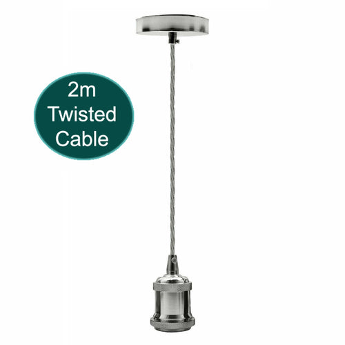 3 Core Ceiling Pendant Light Fitting – E27 Lamp Holder ~1735