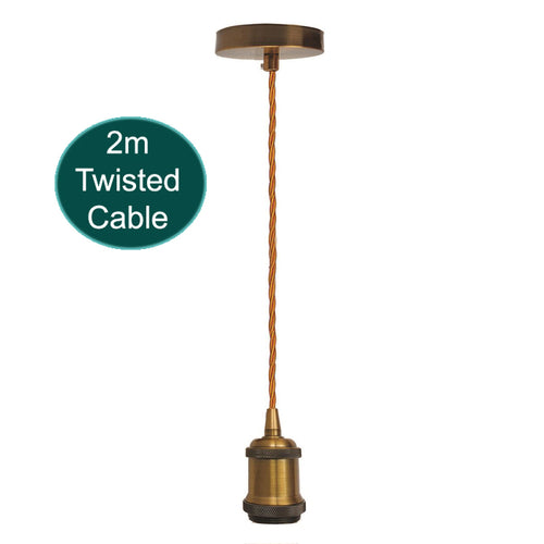 3 Core Ceiling Pendant Light Fitting – E27 Lamp Holder ~1735