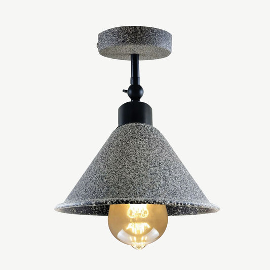 Retro Industrial Ceiling Flush Mount Light Metal Cone Shade Light