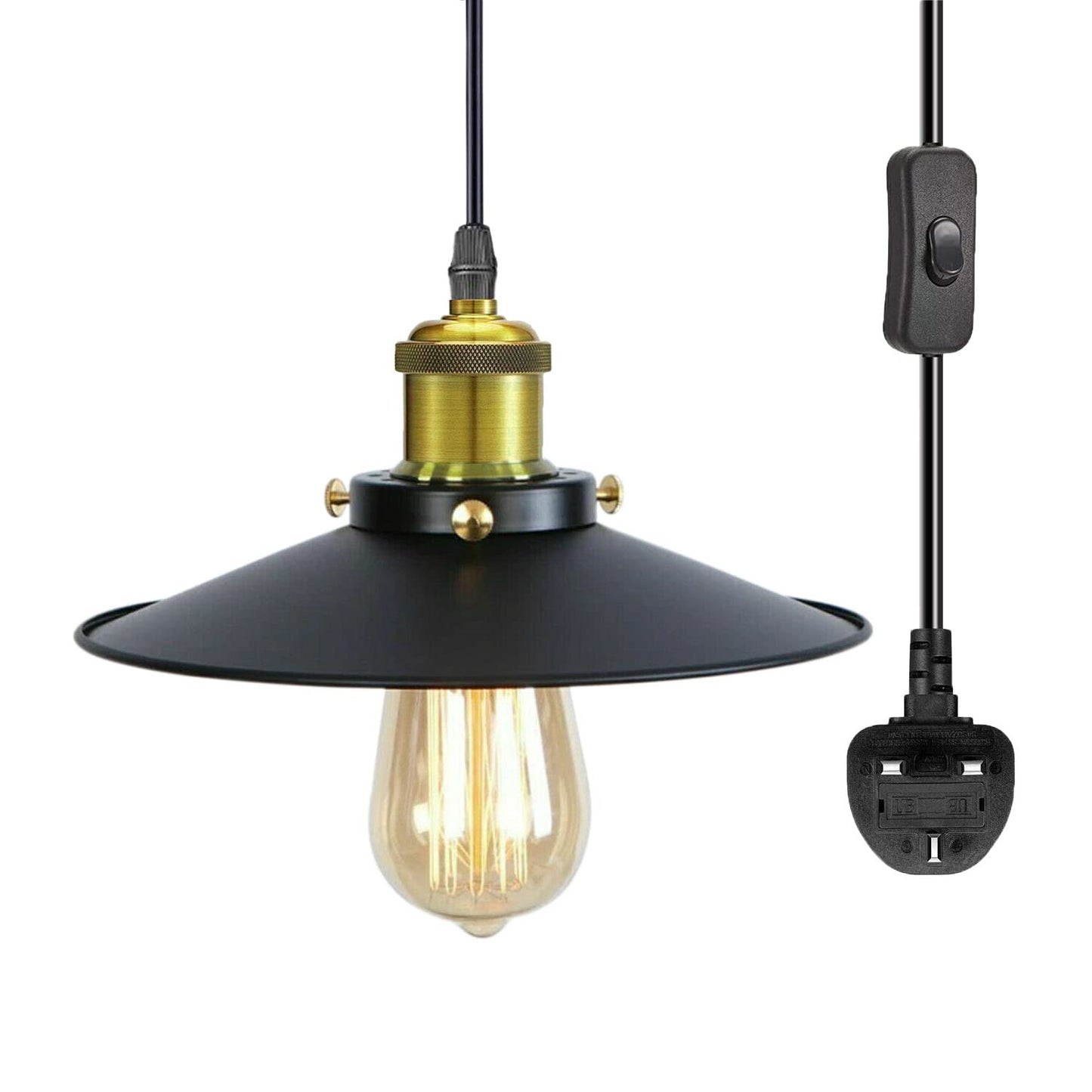 4m Plug in Pendant Lighting Metal ~6217-6