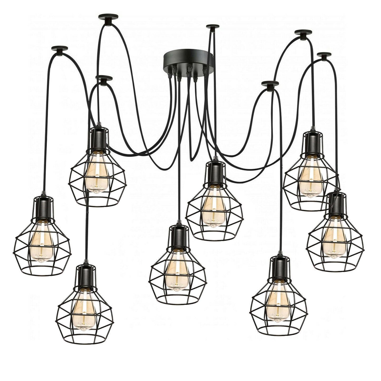 8 Way Spider Ceiling Pendant Light 2M ~1180