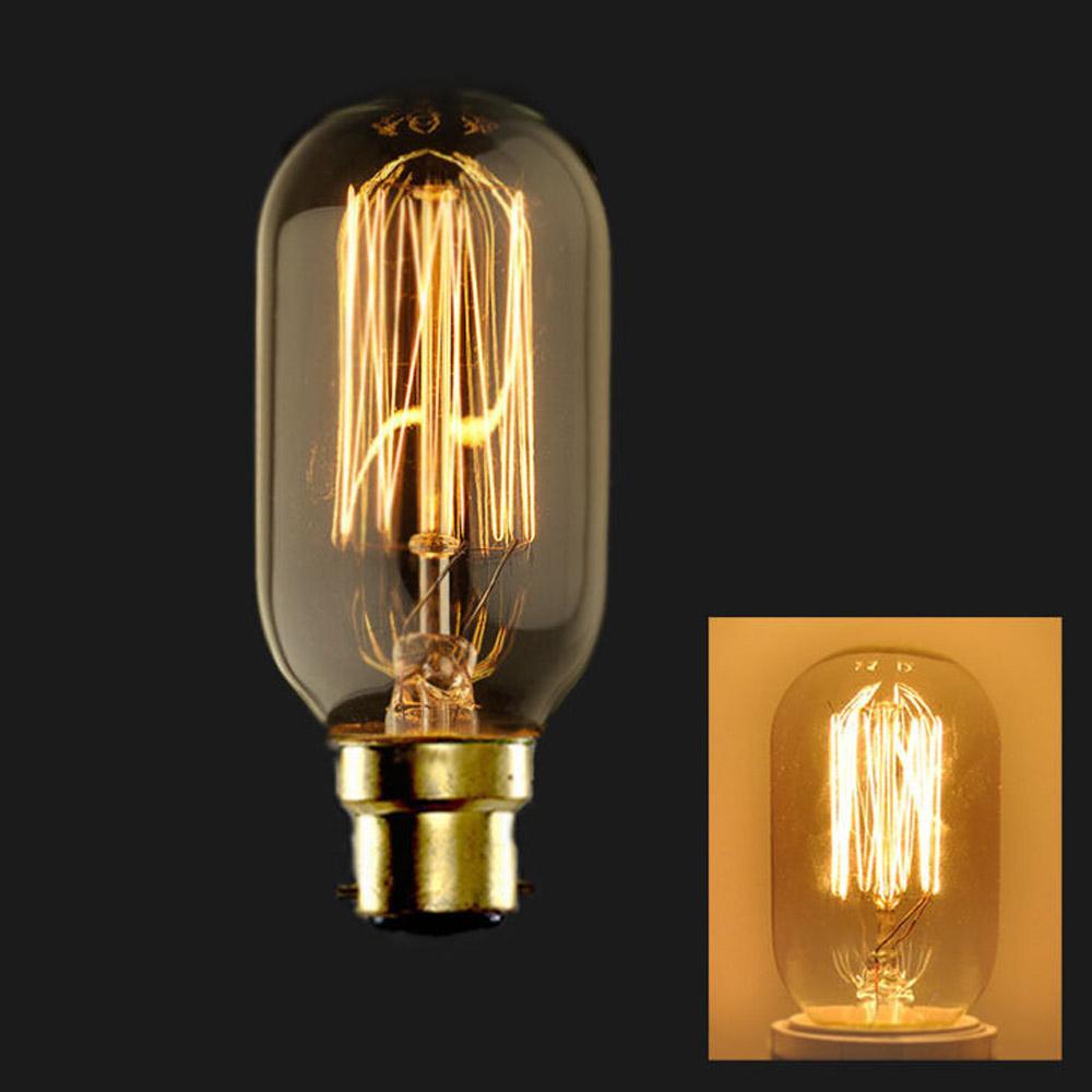 6 Pack B22 T45 60W Dimmable Filament Incandescent Vintage Light
