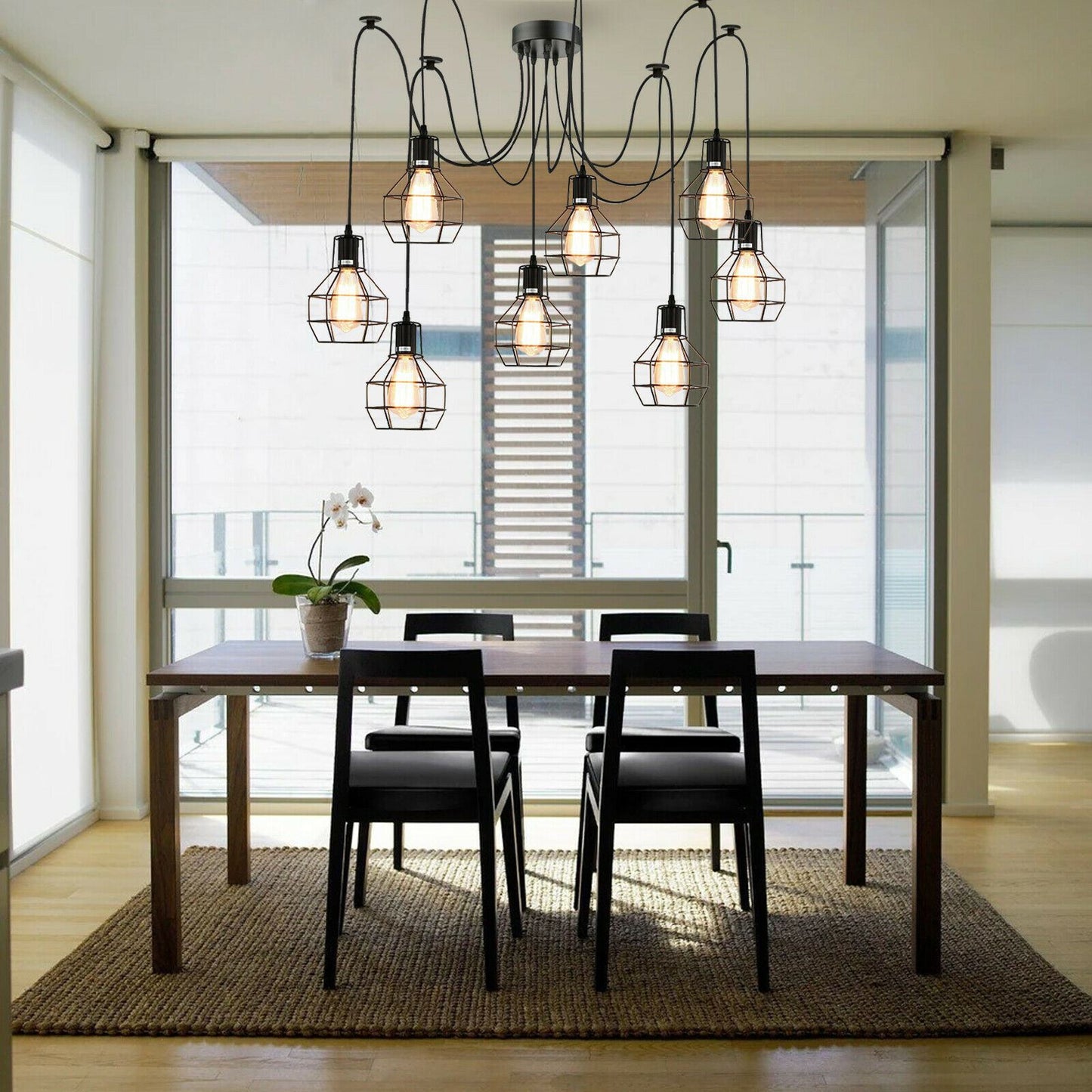 8 Way Spider Ceiling Pendant Light 2M ~1180