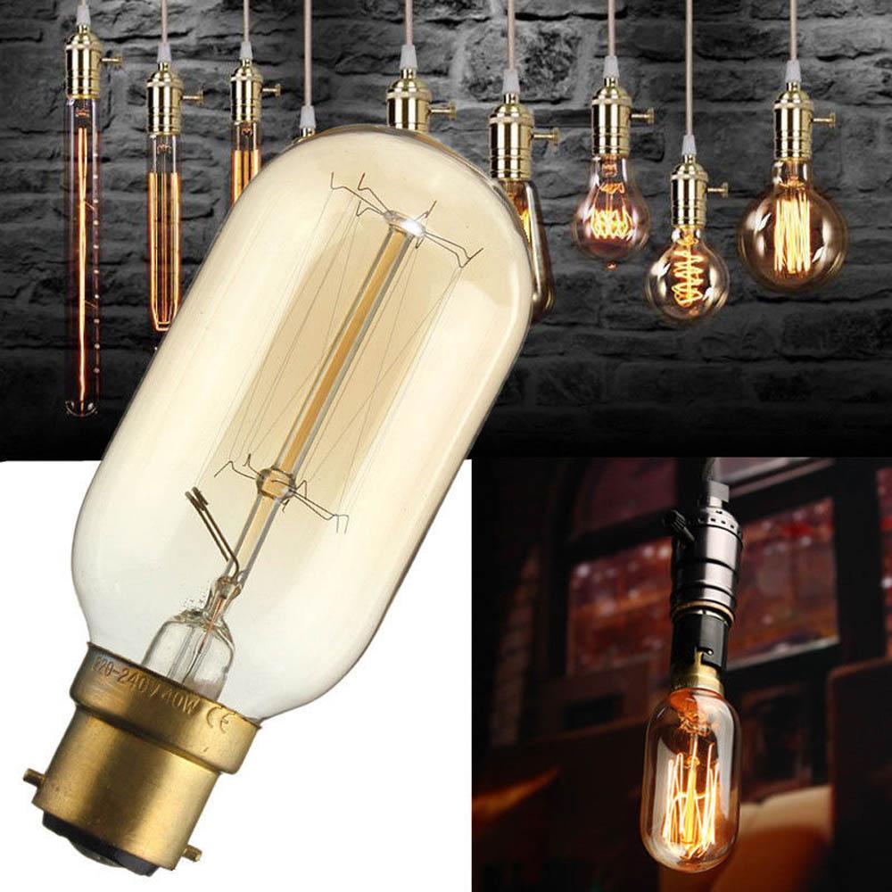 6 Pack B22 T45 60W Dimmable Filament Incandescent Vintage Light