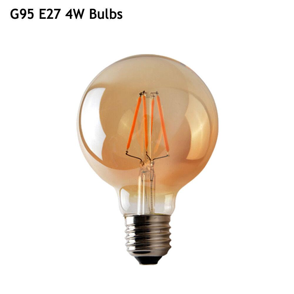 Vintage LED E27 G95 Filament Bulb 4W Globe Dimmable Light Bulb UK