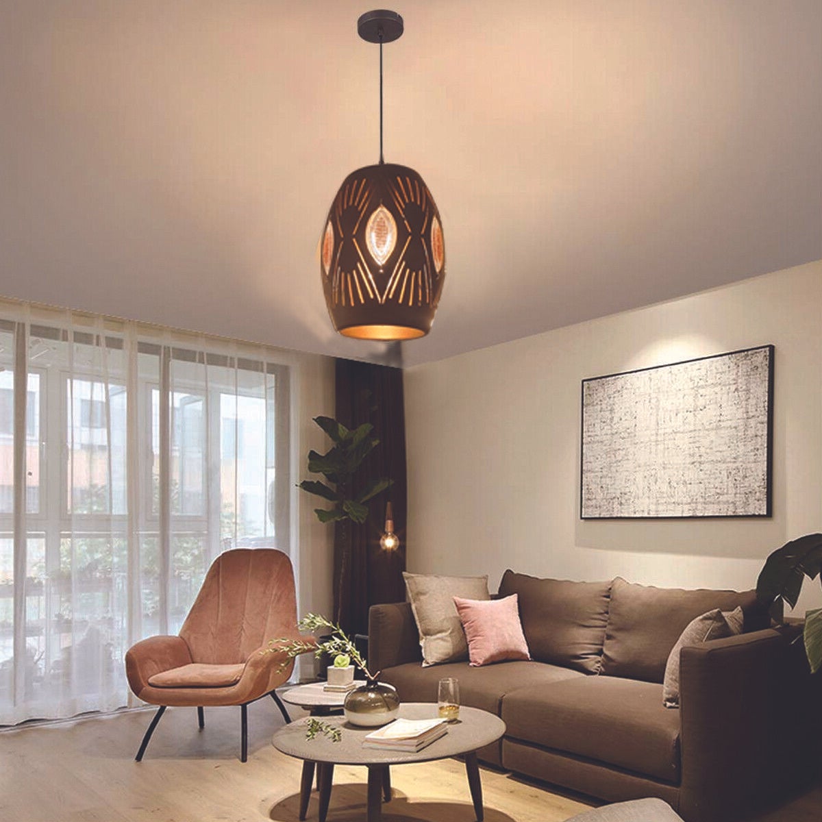 3 x Ceiling Pendant Light Fitting Pendant Chandelier Hanging