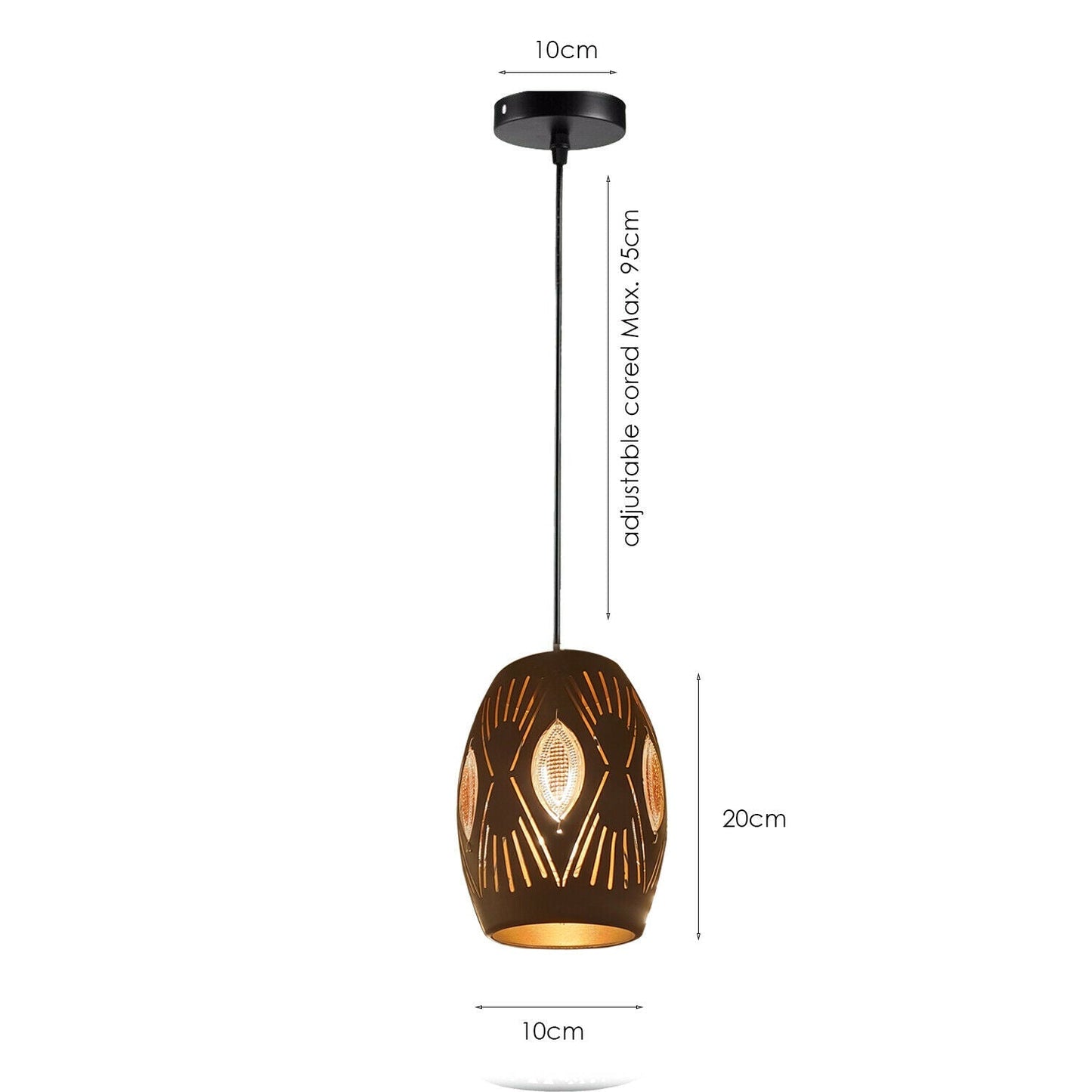 3 x Ceiling Pendant Light Fitting Pendant Chandelier Hanging