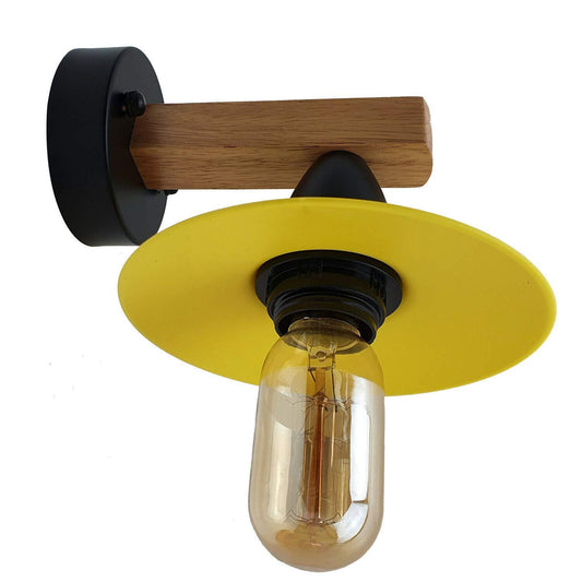 LEDSon industrial vintage Wood Wall Light fixtures E27 Uk Holder ~2511