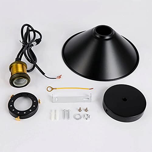 3 Pack Industrial Rustic Pendant Light Vintage Metal Lampshade Ceiling