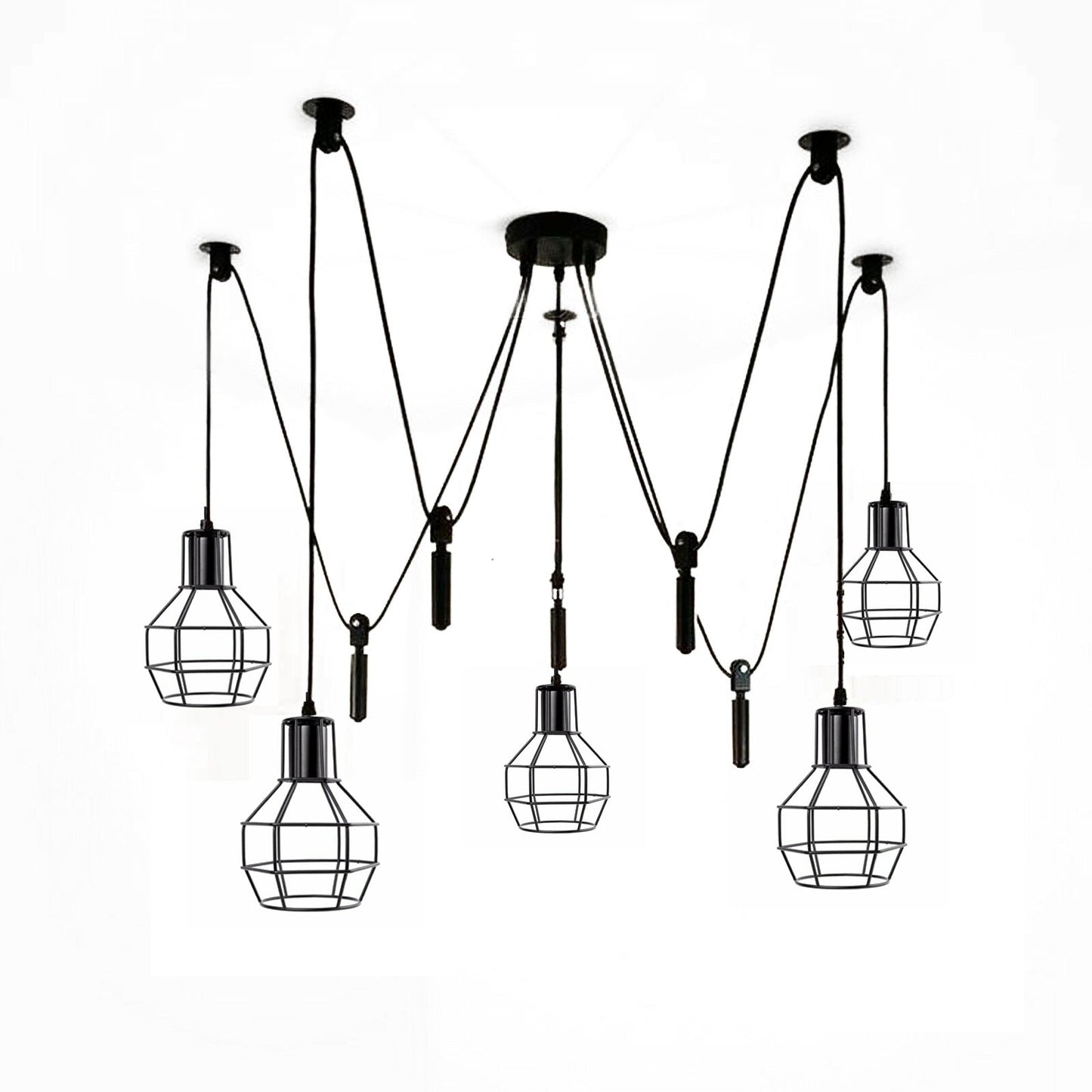 Five Way Spider Light Industrial Spider Pendant Light ~2488