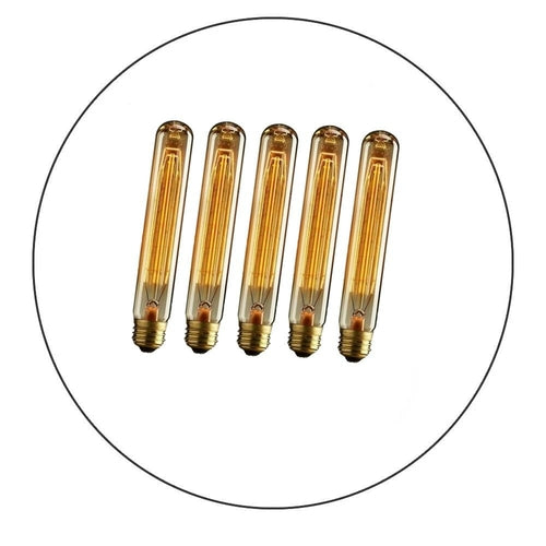 3/5 Pack E27 Vintage Bulb Dimmable Light Bulb E27 60W Tall Edison T185