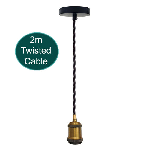 3 Core Ceiling Pendant Light Fitting – E27 Lamp Holder ~1735