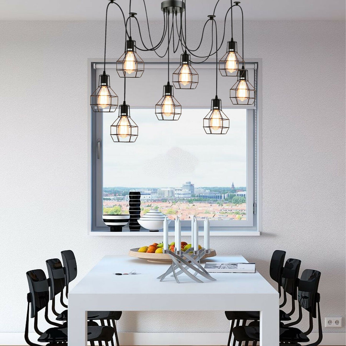8 Way Spider Ceiling Pendant Light 2M ~1180