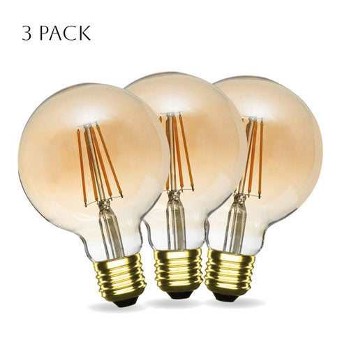 Vintage LED E27 G95 Filament Bulb 4W Globe Dimmable Light Bulb UK