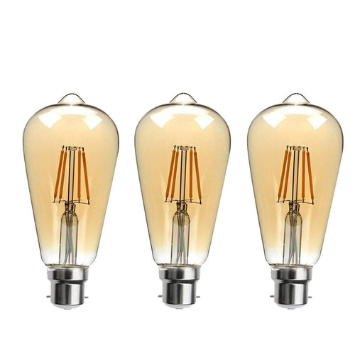 LED Bulbs Bayonet ST64 B22 4W Dimmable Filament Edison Light Bulbs