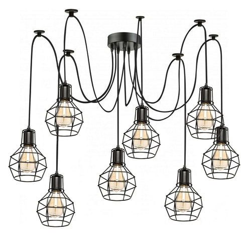 8 Way Spider Ceiling Pendant Light 2M ~1180