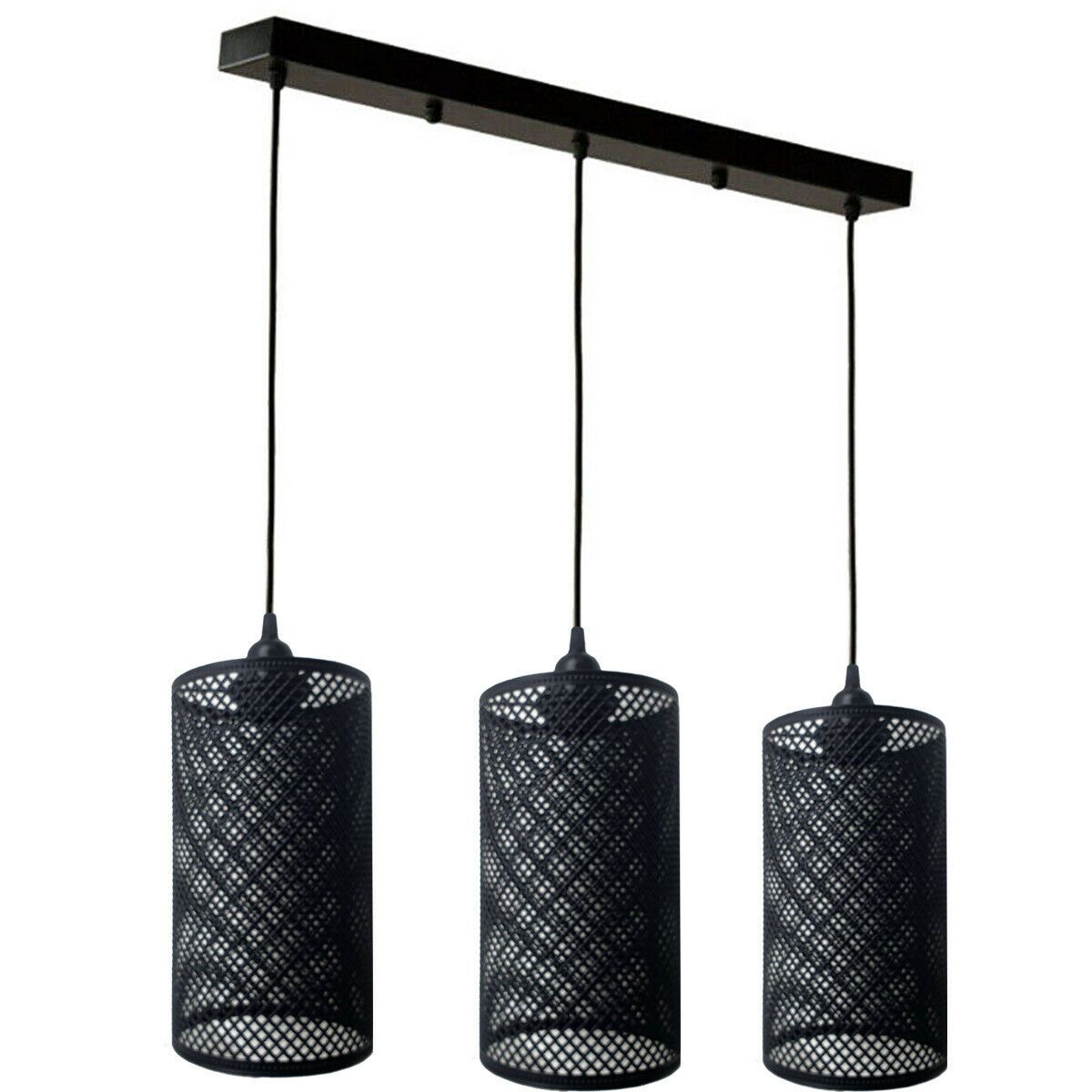 3 Light Barrel shape Large Fitting Net Wire Cage Shade Ceiling