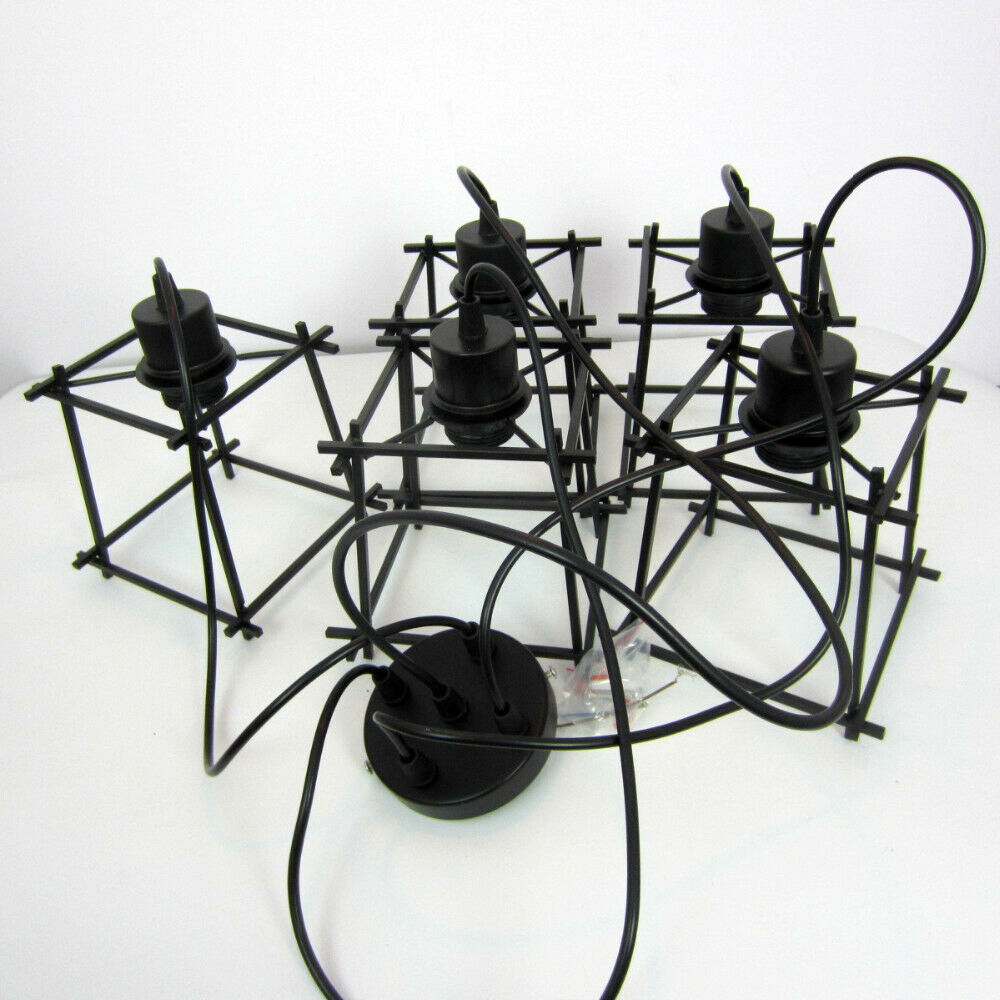 Vintage Industrial Retro Ceiling Light Cage Loft Chandelier Pendant