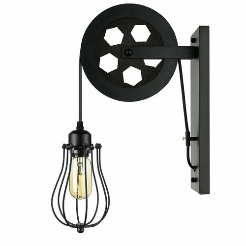 Vintage Pulley Wall Light Retro Wall Sconce Lighting ~1212