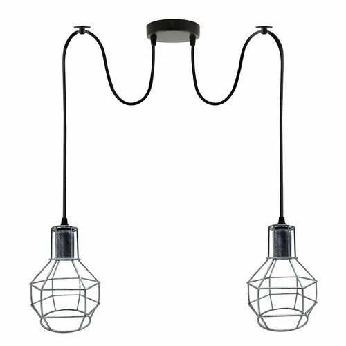 Metal Cage 2 Way Spider Hanging Light~3390