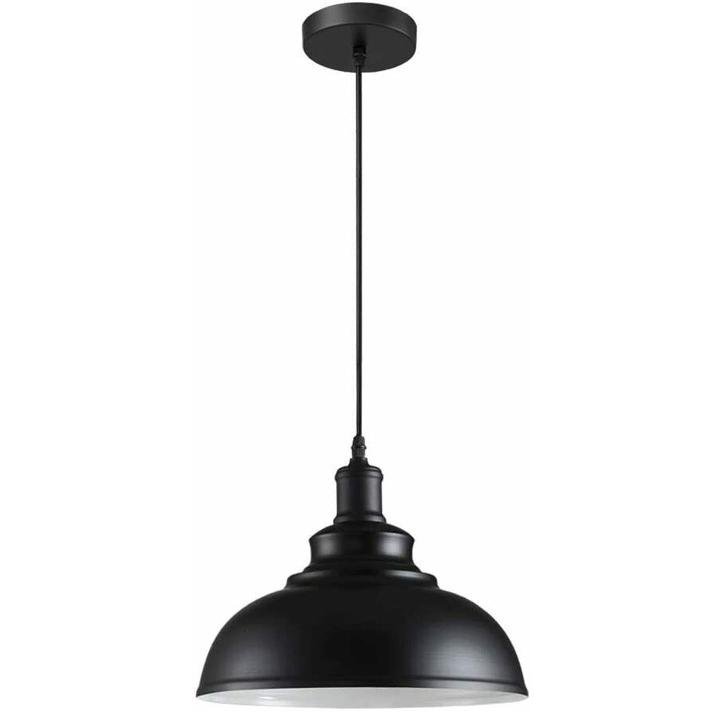 Retro Industrial Black Ceiling Pendant Light Metal Lamp Shade With