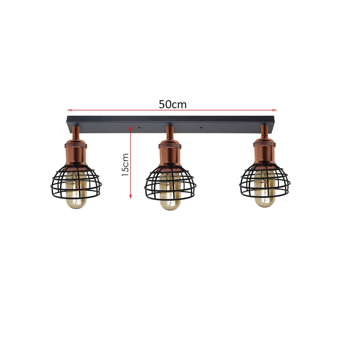 Industrial 3 Way Ceiling Light Fitting Indoor Ceiling Mount Light