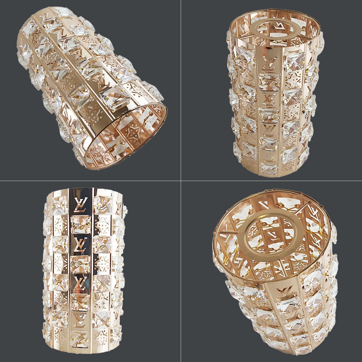 Modern Gold Ceiling Pendant Light Lamp Shade Crystal Droplet UK~1444