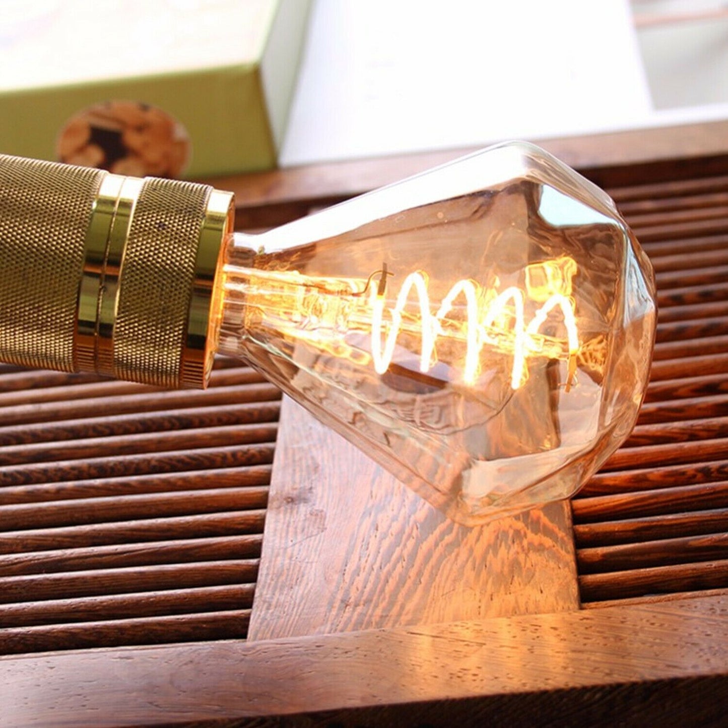 LED Light Bulb Dimond E27 4W Filament Glass Warm White~1043