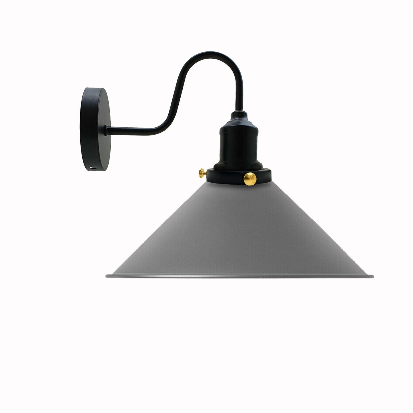 LEDSone Industrial Vintage Grey Swan Neck Wall Light Indoor Sconce