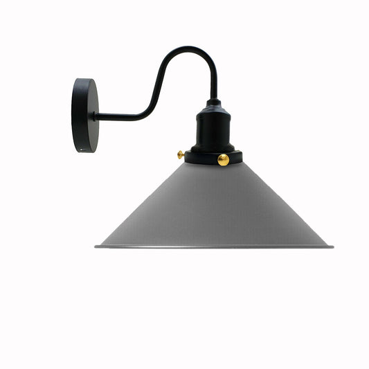 LEDSone Industrial Vintage Grey Swan Neck Wall Light Indoor Sconce