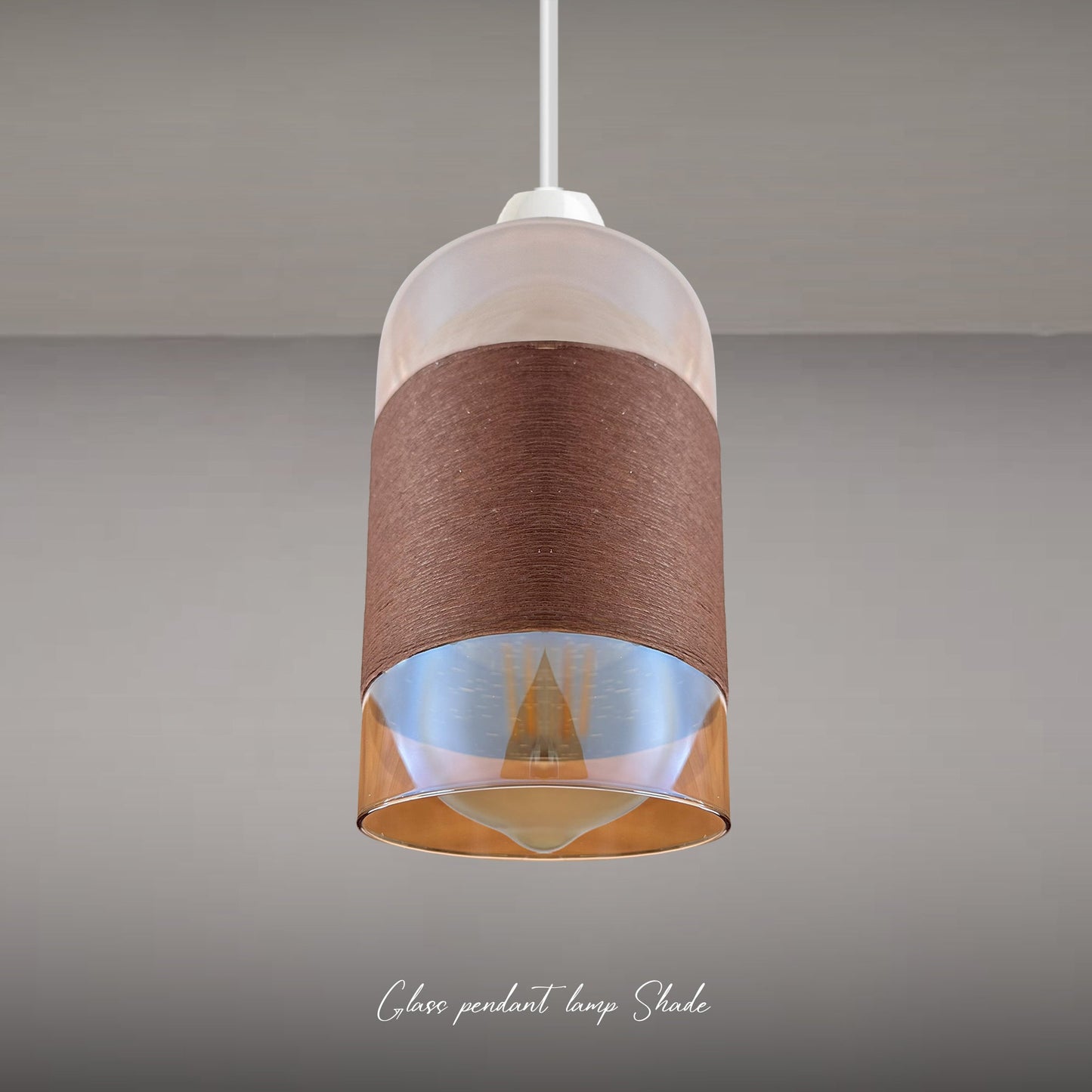 Floral Glass Pendant Light Easy Fit Lamp Shade ~ 5499
