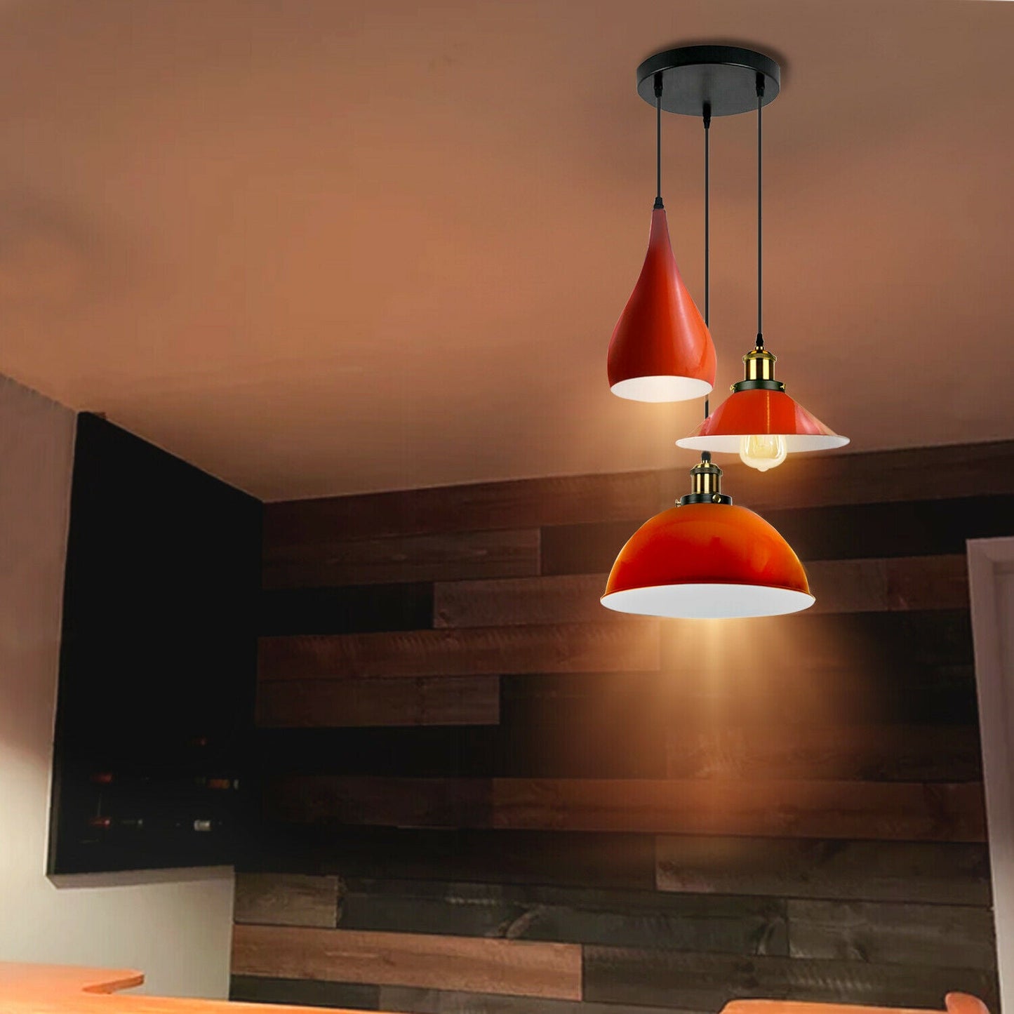 3 Head Pendant Light Metal Hanging Ceiling Light Fixture ~3515