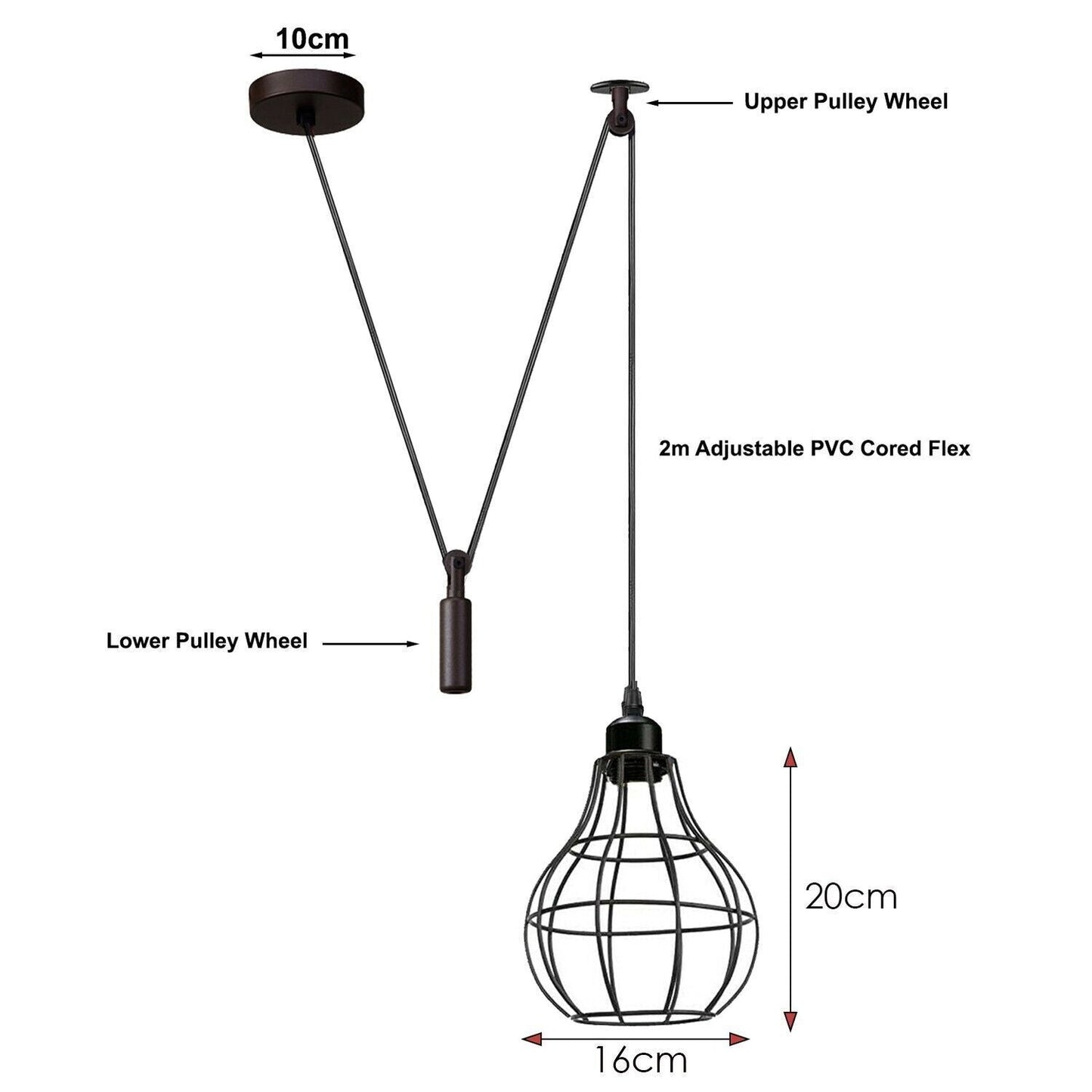 Metal Ceiling Light Hanging Spider Pendant Lamp Retro Industrial~3679