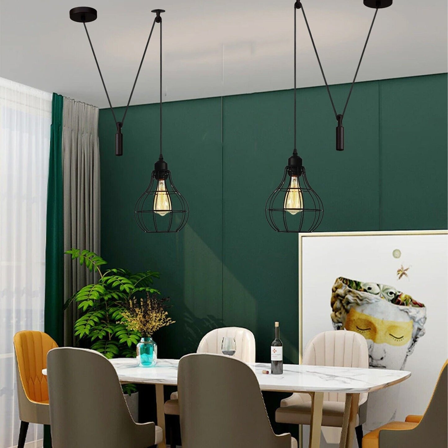 Metal Ceiling Light Hanging Spider Pendant Lamp Retro Industrial~3679