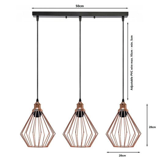 Linear Cage Pendant Light Fixture~3775