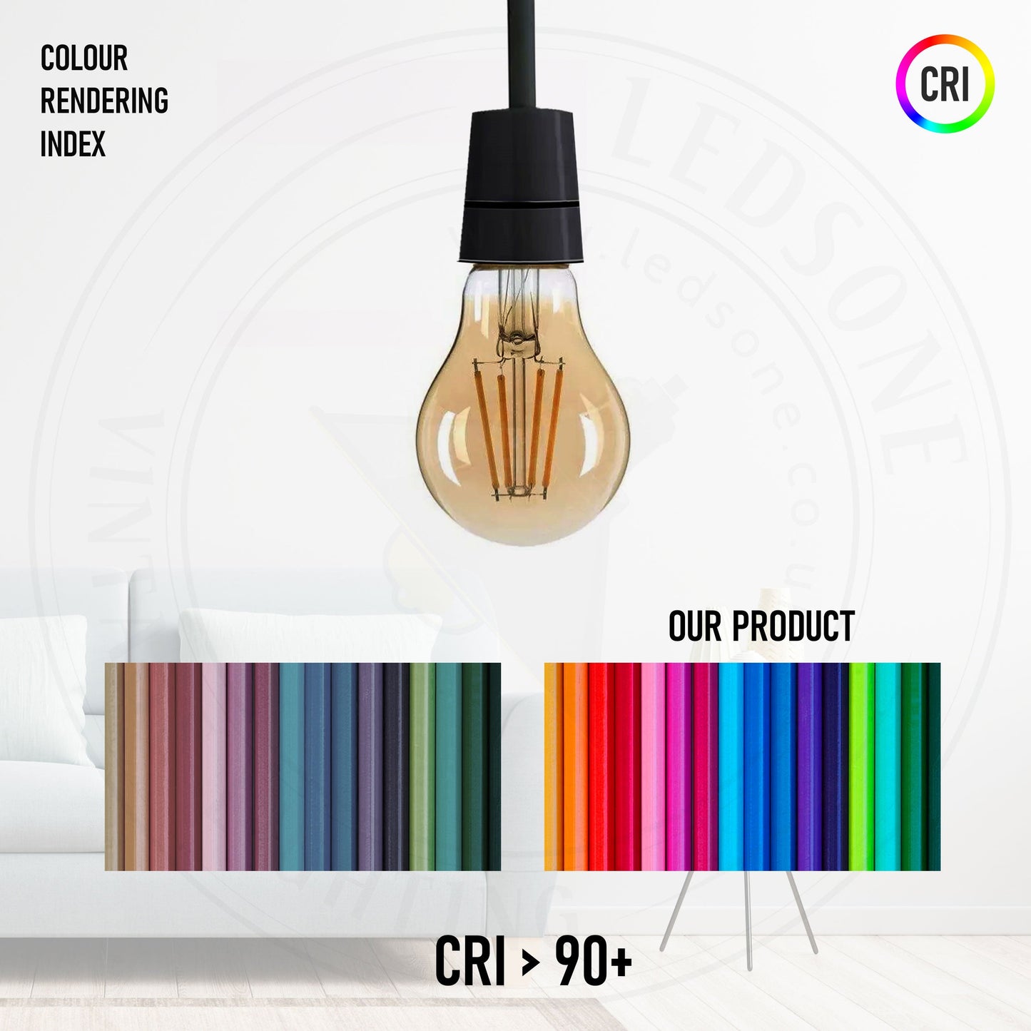 LED A60 E27 4W Bulb Filament Dimmable Screw Small Globe Light