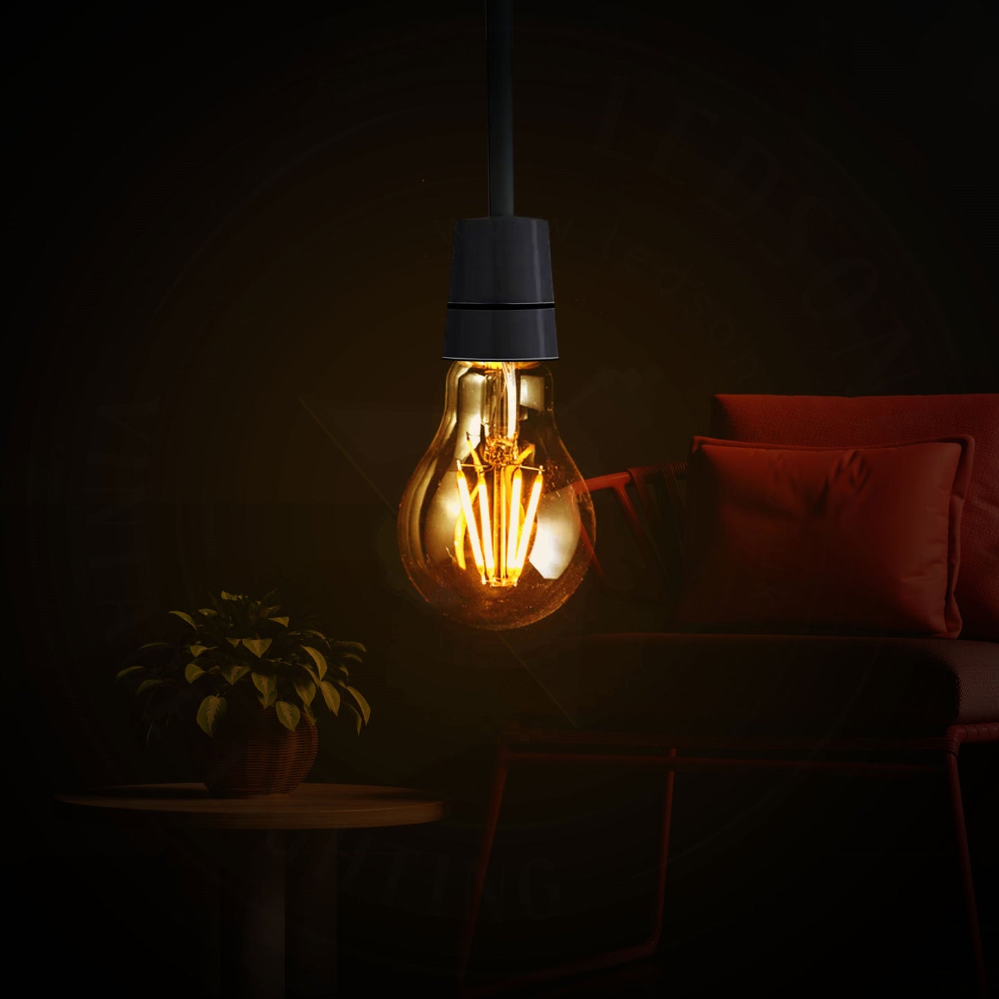 LED A60 E27 4W Bulb Filament Dimmable Screw Small Globe Light