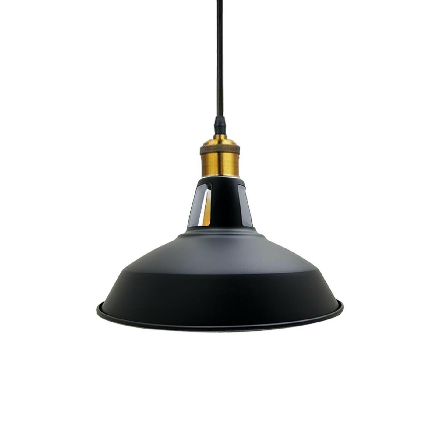 Retro Industrial Black Ceiling Pendant Light Metal Lamp Shade With