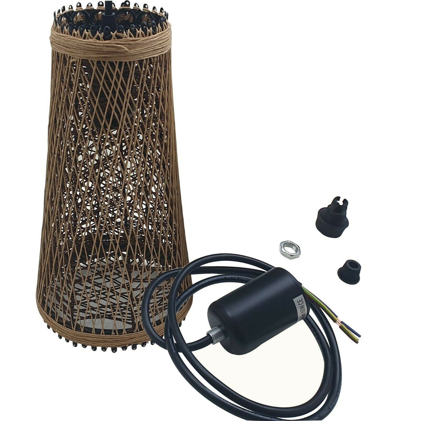 Modern Pendant Light Rattan Wicker Basket Ceiling Pendant Light