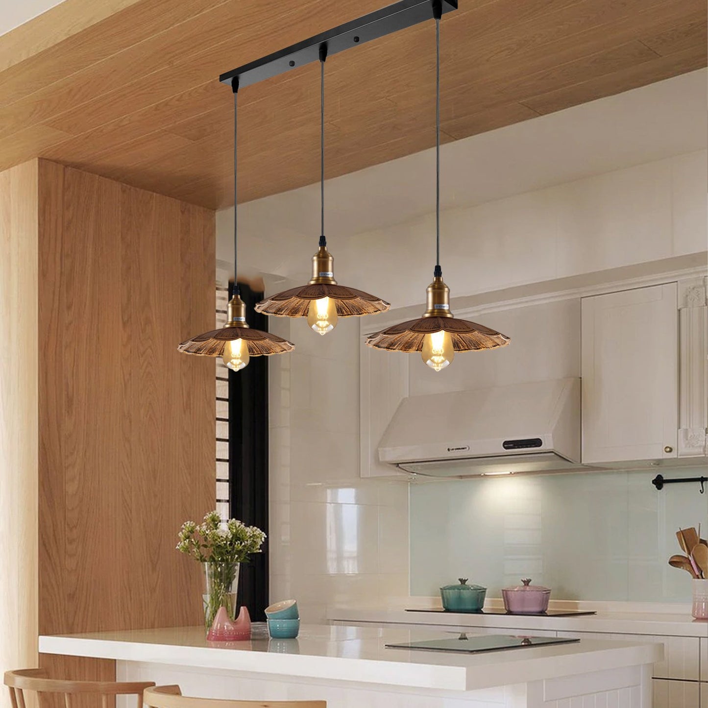 Modern Mid-Century Umbrella-Shaped Pendant Light~1482