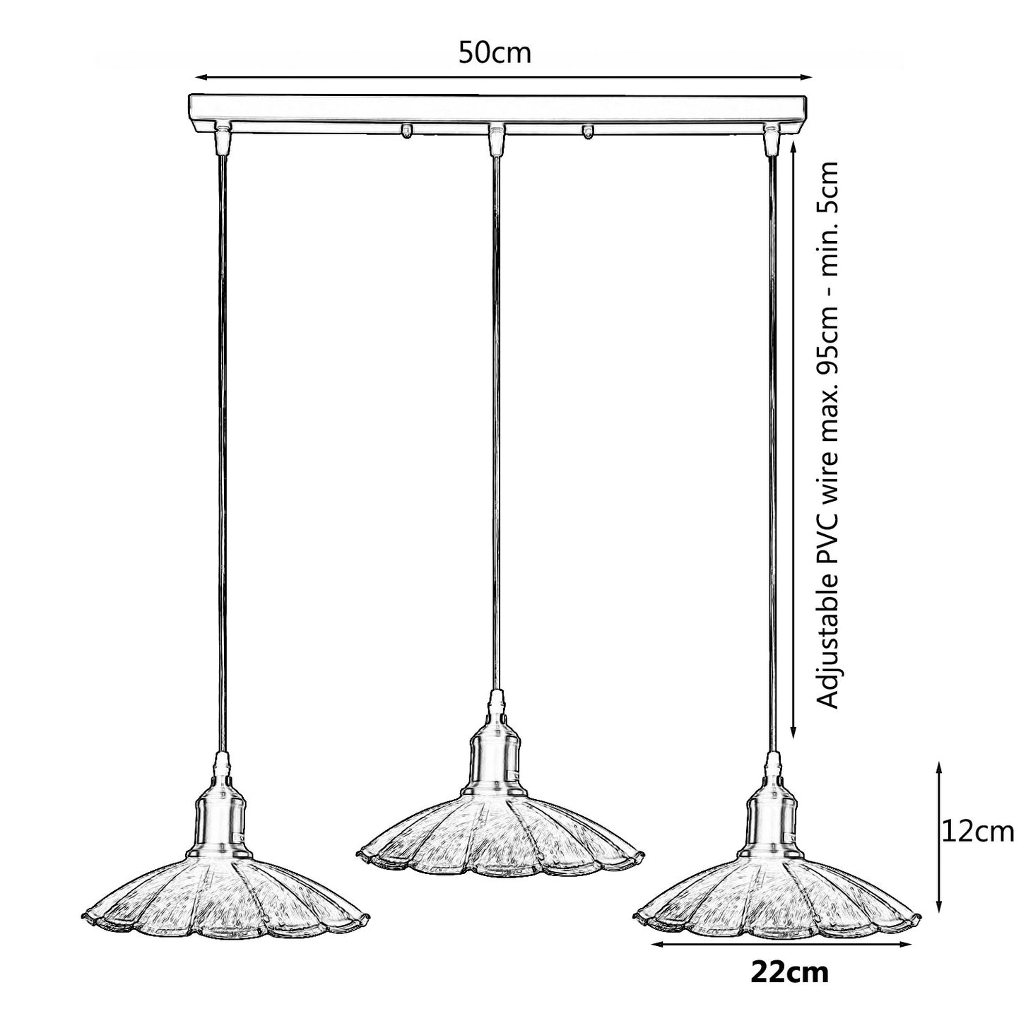 Modern Mid-Century Umbrella-Shaped Pendant Light~1482
