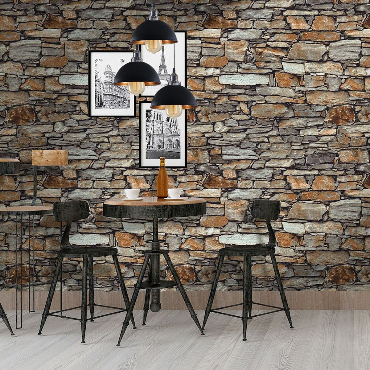 Black 3 Head Vintage Adjustable Hanging Ceiling Pendant Light E27~1597