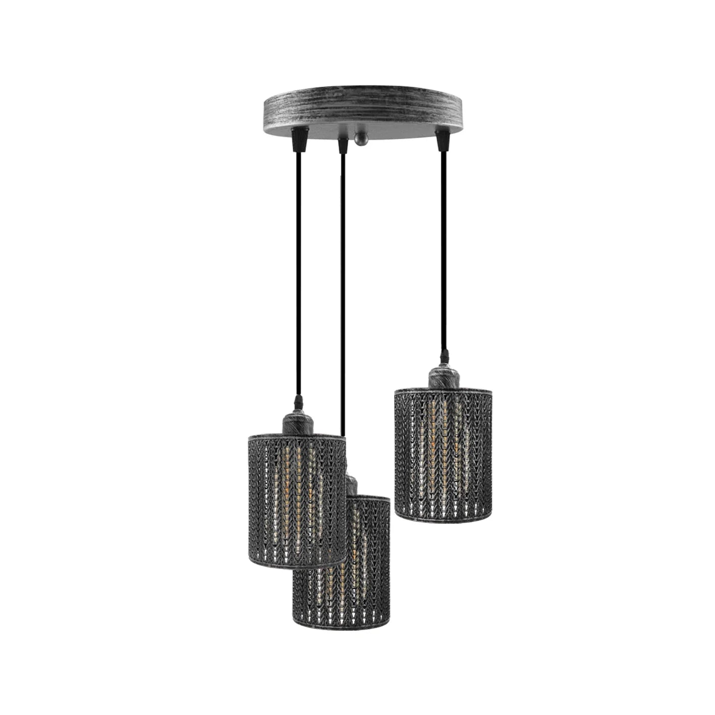 Brass Three Pendant Light Fixture~3987-2